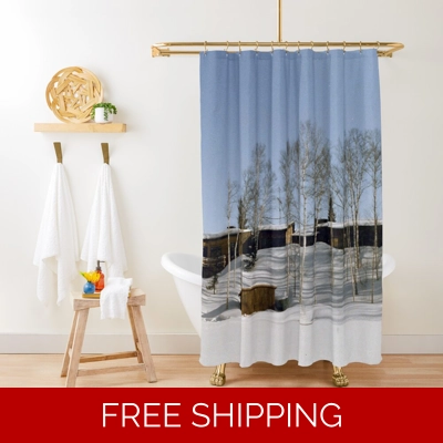 Le Studio Shower Curtain Building Lake Perry